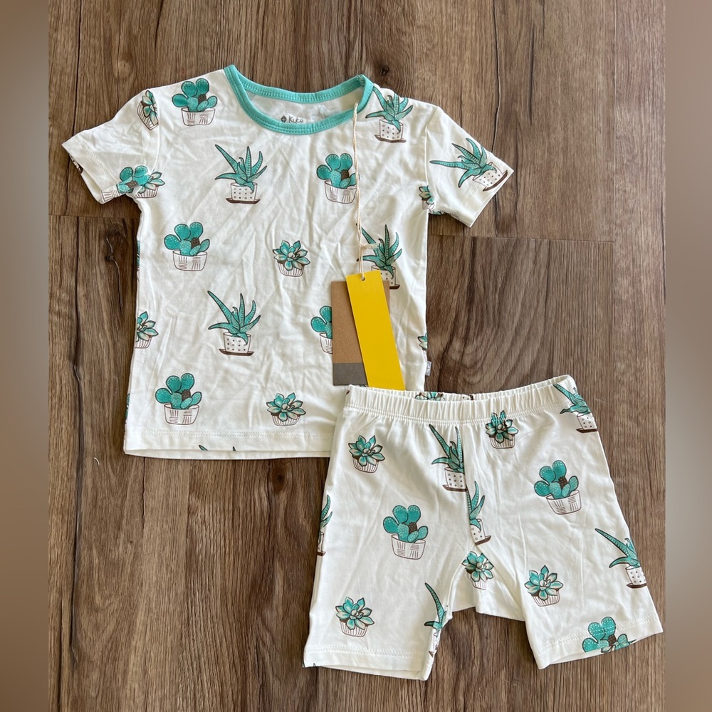 Kyte baby short set succulent 2t NWT